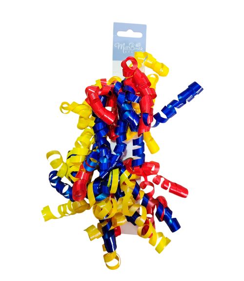 2 Swirl bows: Party Colors